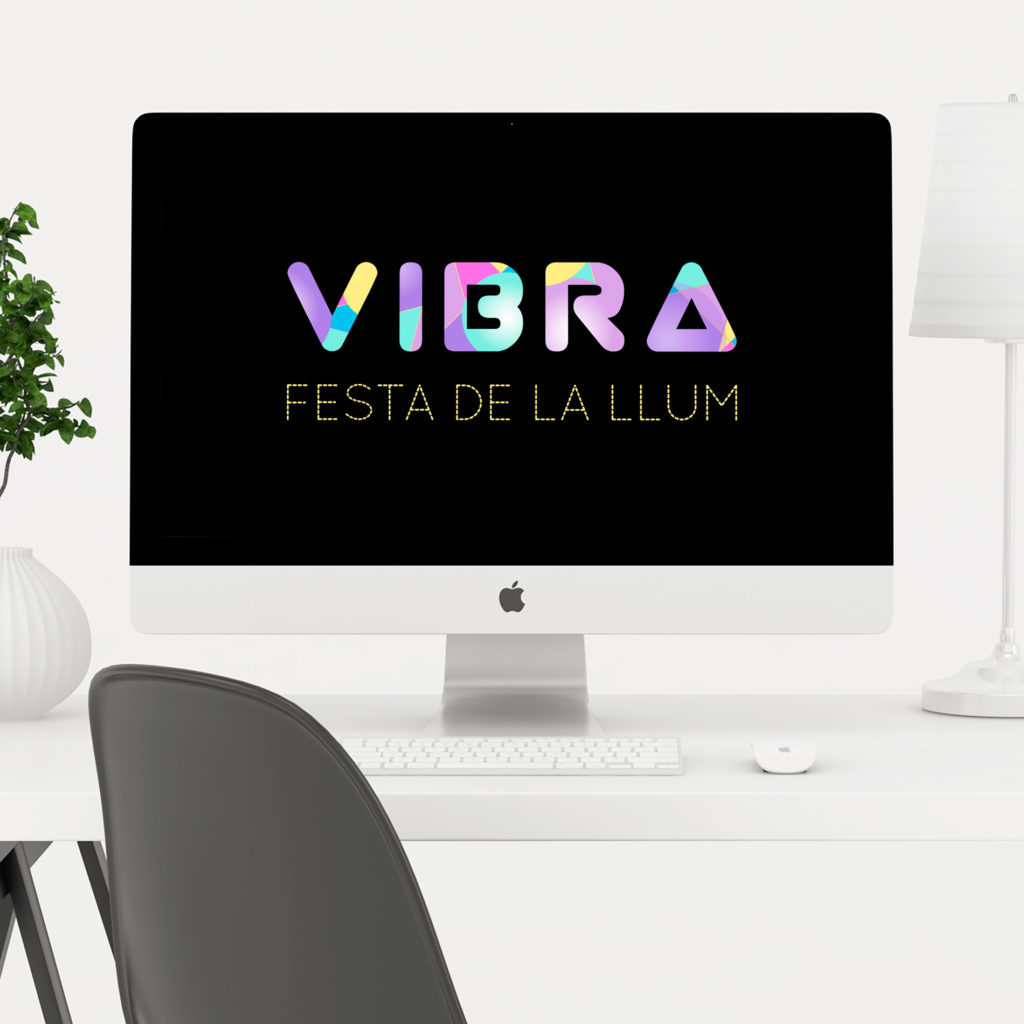 Diseño de logotipo Vibra Fiesta de la luz Girona