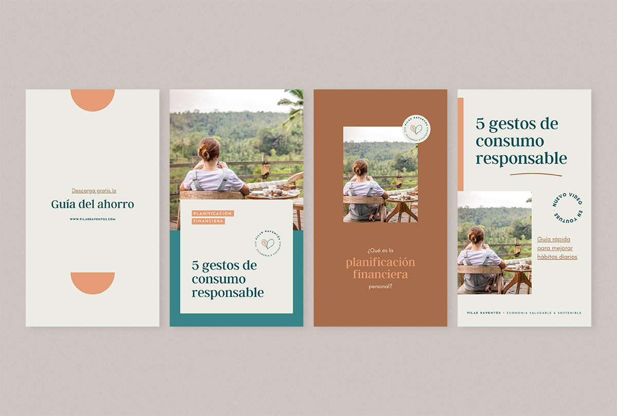 Diseño instagram corporativo Pilar Raventós Economia Saludable