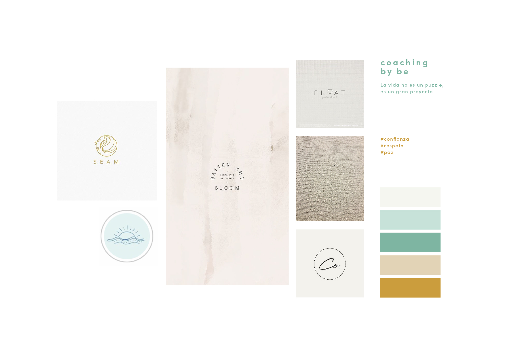 Diseño logotipo identidad corporativa Coaching by Be