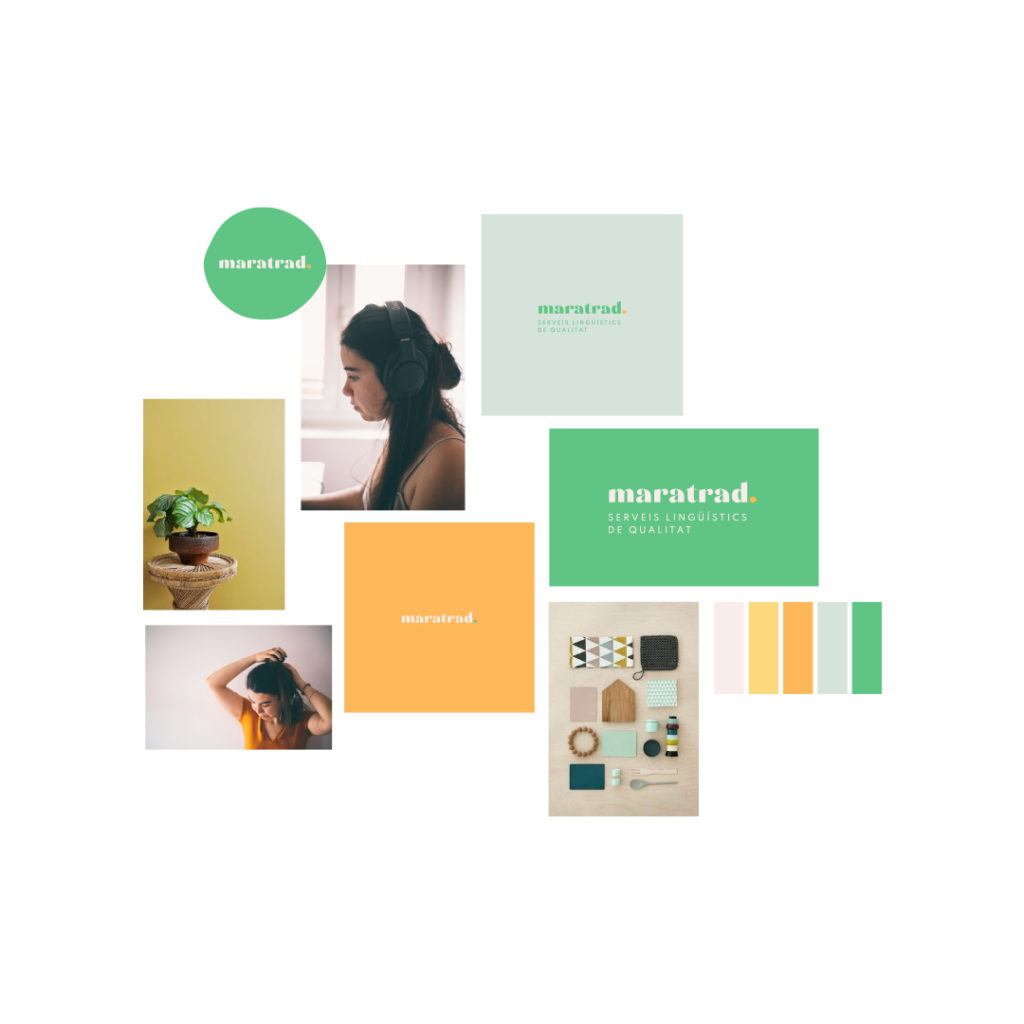 Moodboard diseño identidad y web Maratrad