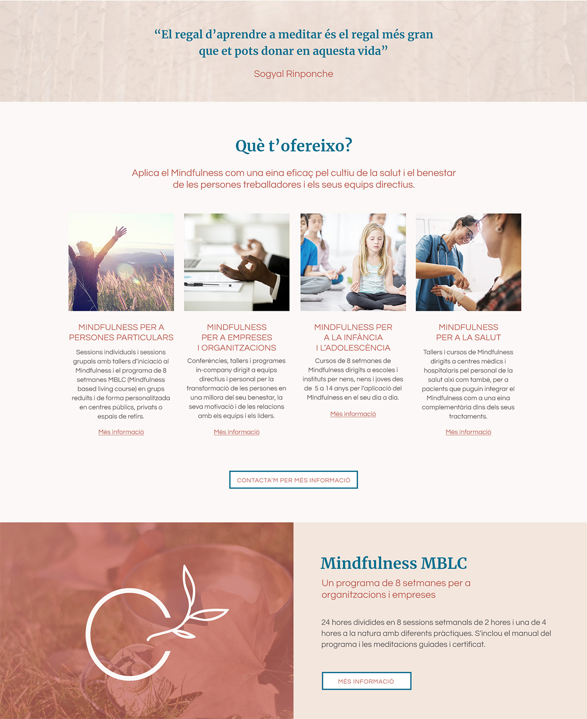Diseño web Cristina Bubé Mindfulness