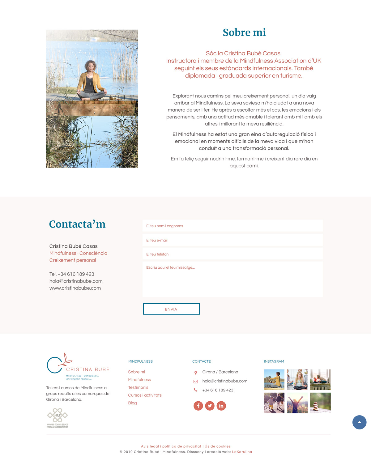 Diseño web Cristina Bubé Mindfulness