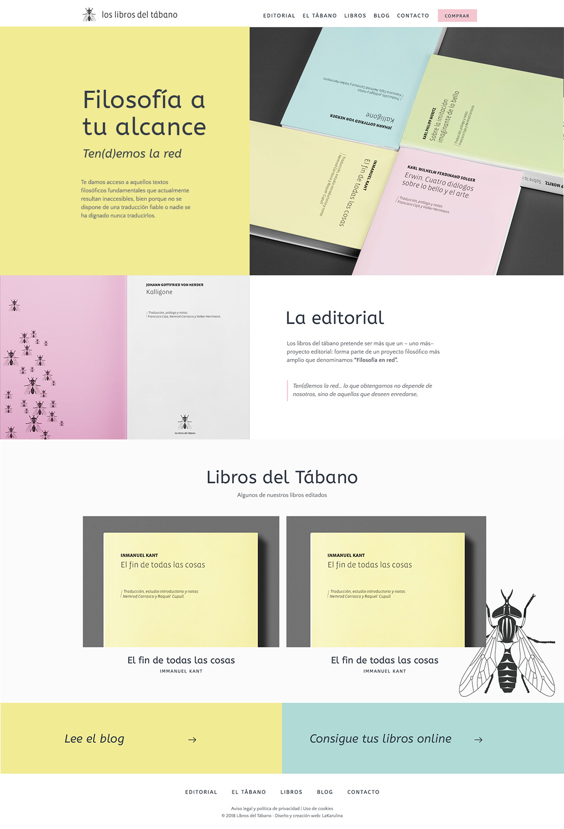 Diseño web Editorial Libros del Tábano