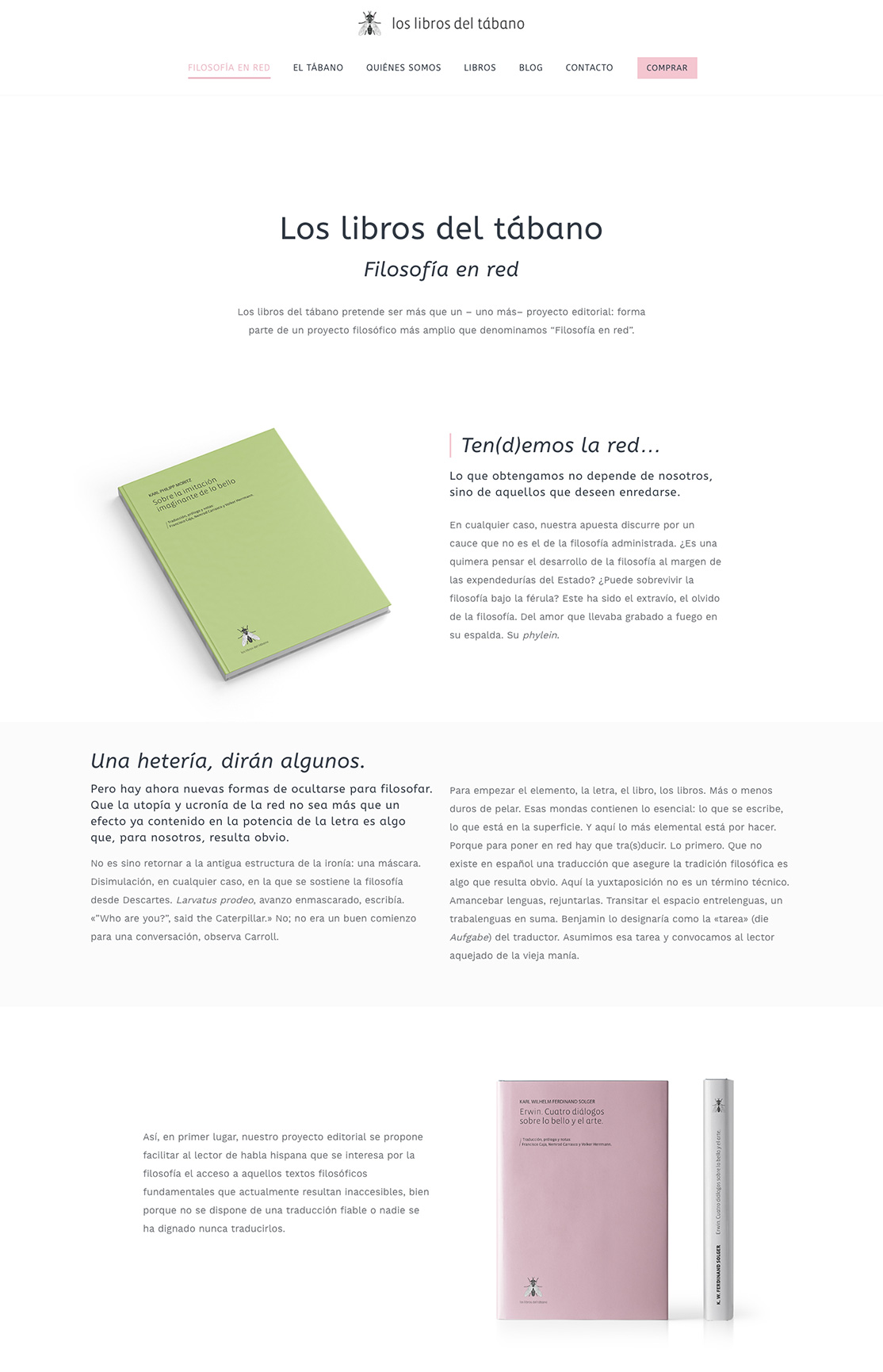 Diseño web Editorial Libros del Tábano