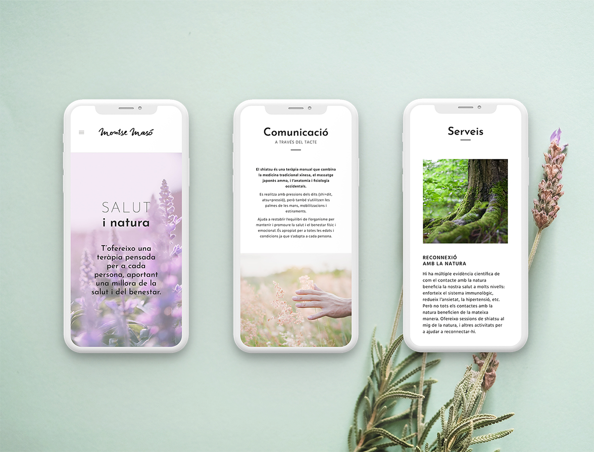 Diseño web terapias salud Montse Masó