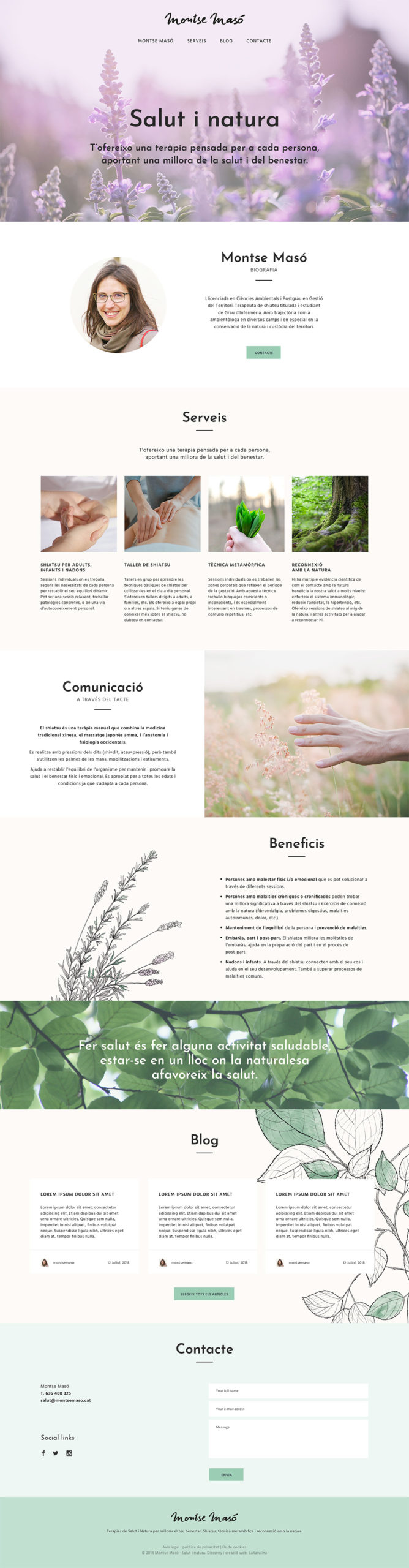 Diseño web terapias de salud