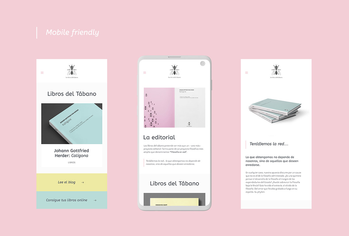 Diseño web Editorial Libros del Tábano