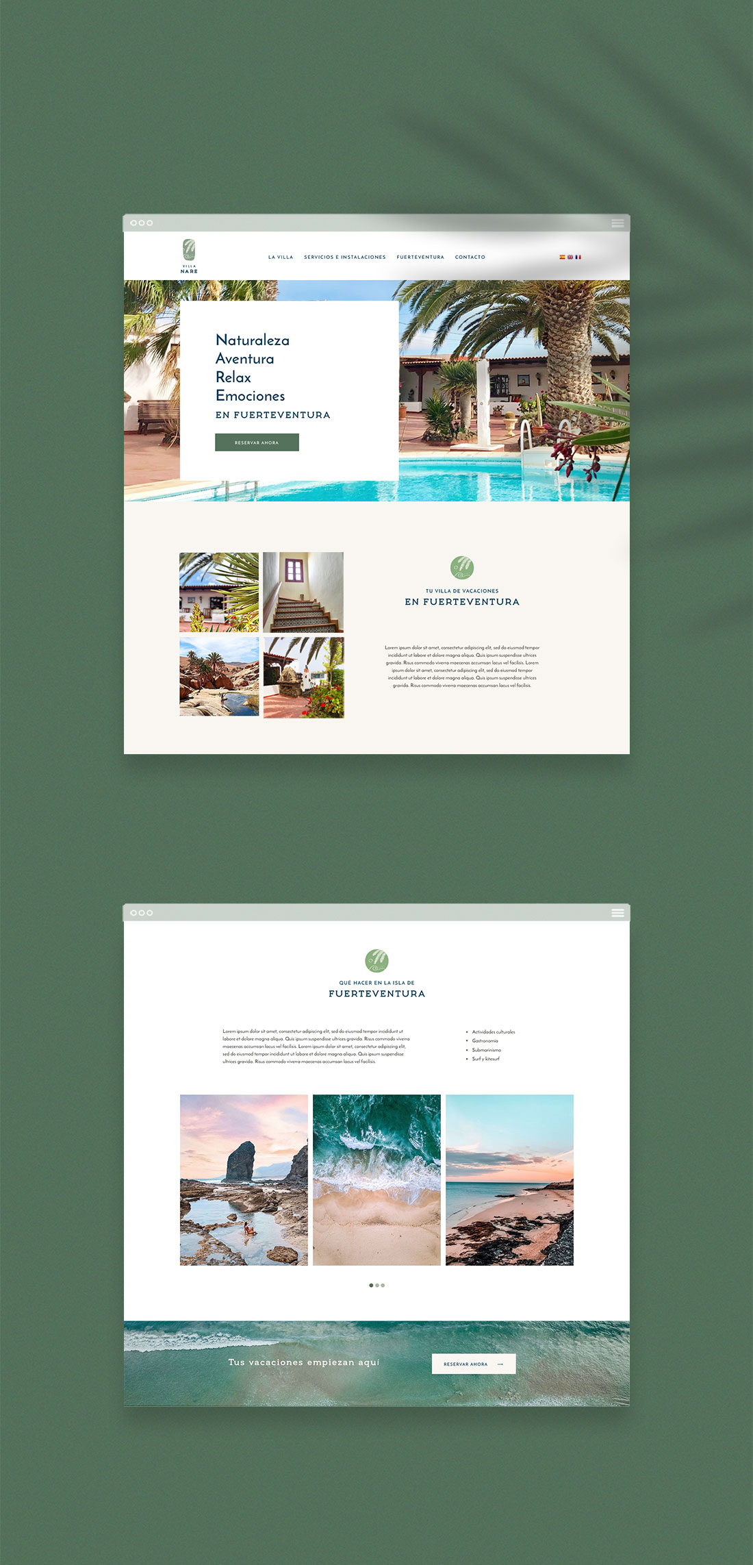 Diseño página web Villa Nare Fuerteventura