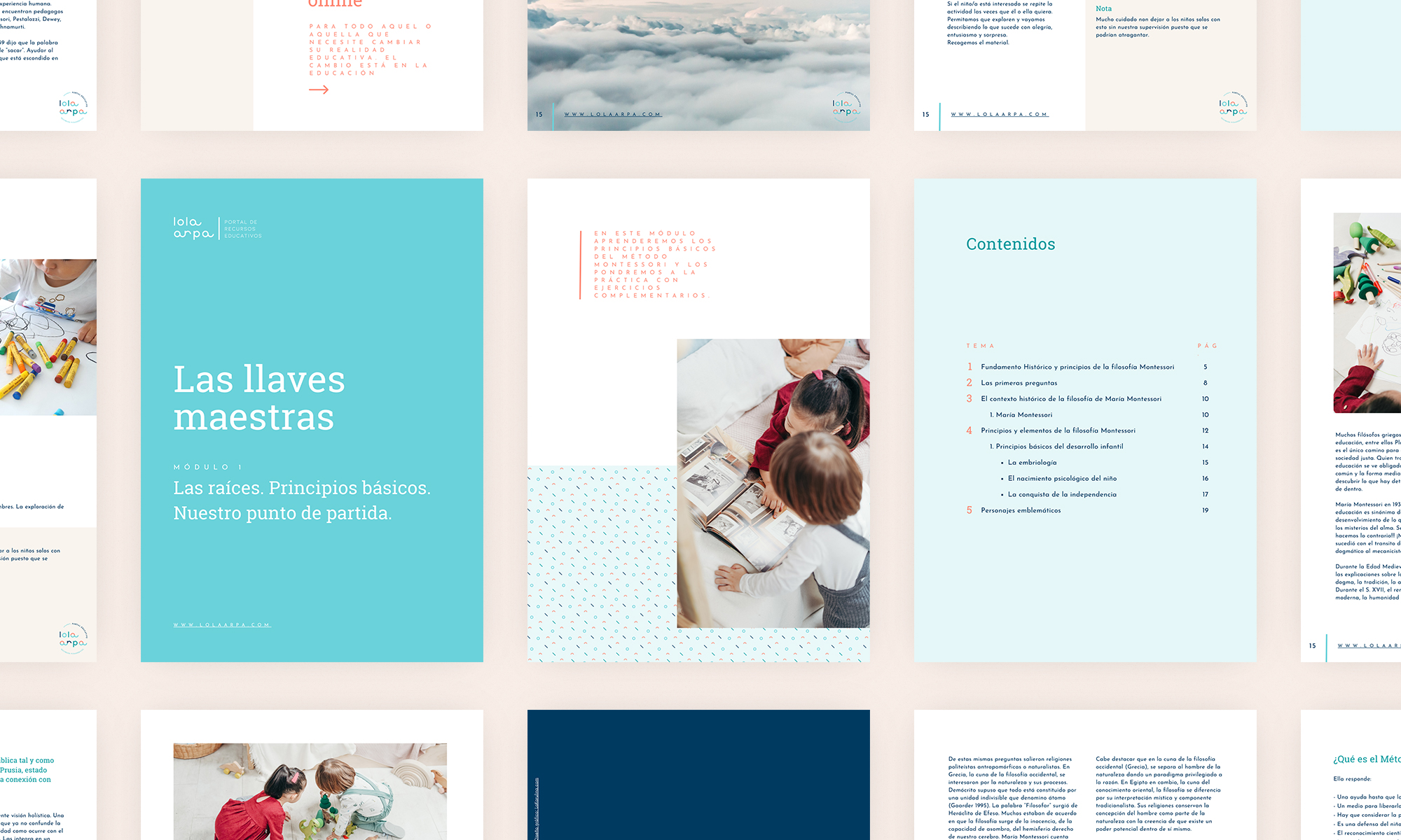 Diseño ebook corporativo Lola Arpa Montesori