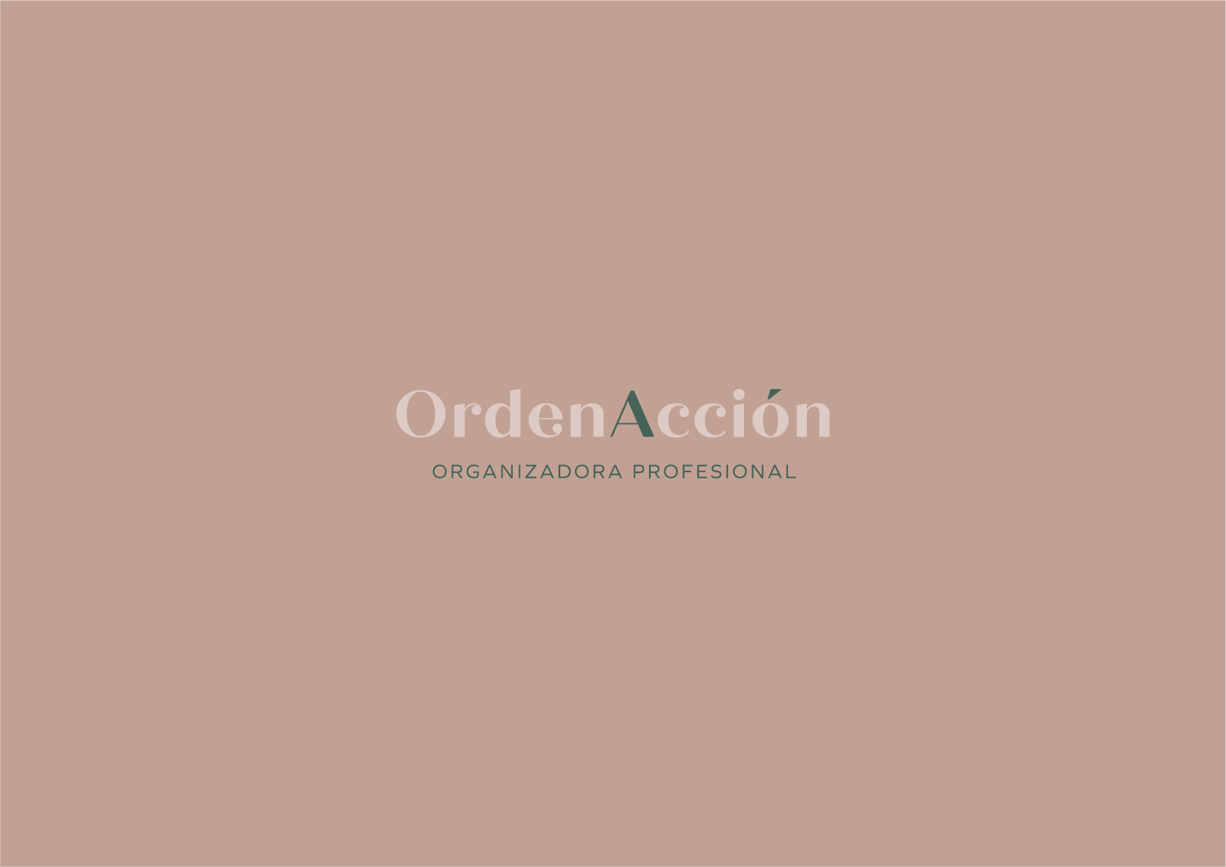 Diseño logotipo identidad corporativa Ordenacción organizadora profesional