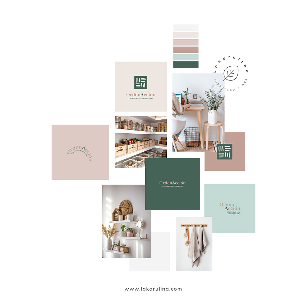 Moodboard diseño identidad y web Ordenaccion