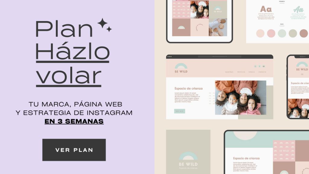 Plan Hazlo volar. Diseñamos tu logo, página web y estrategia de Instagram en 3 semanas