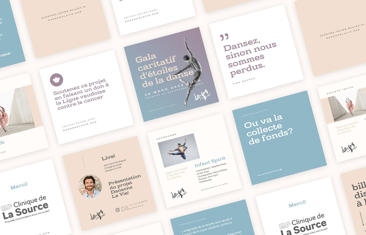 Dansons La Vie plantillas de diseño corporativo para Instagram