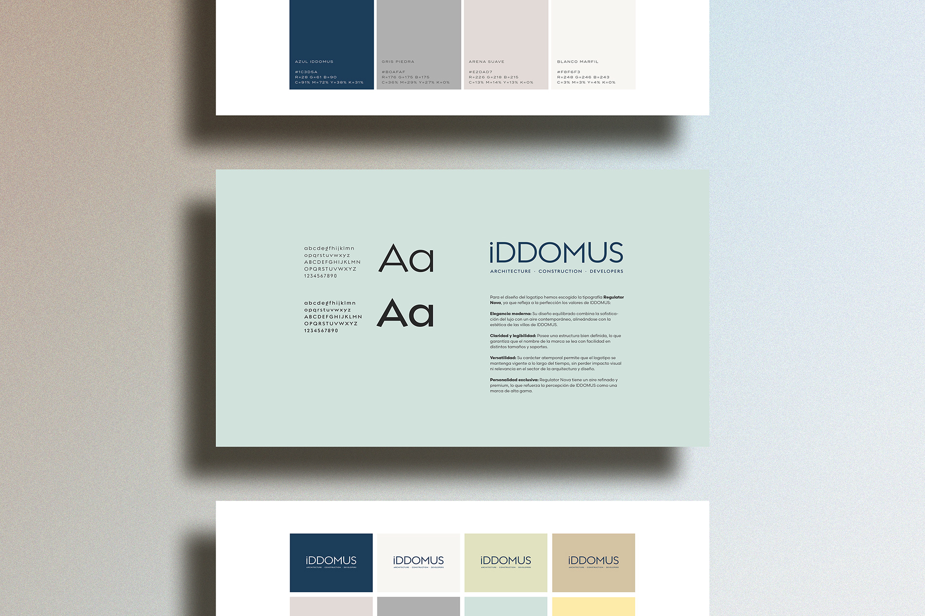 Mxin - Proyecto de rebranding estratégico y diseño visual para IDDOMUS, una marca de lujo especializada en villas llave en mano en la Costa del Sol. Identidad renovada con un enfoque elegante, funcional y orientado a reforzar su posicionamiento premium