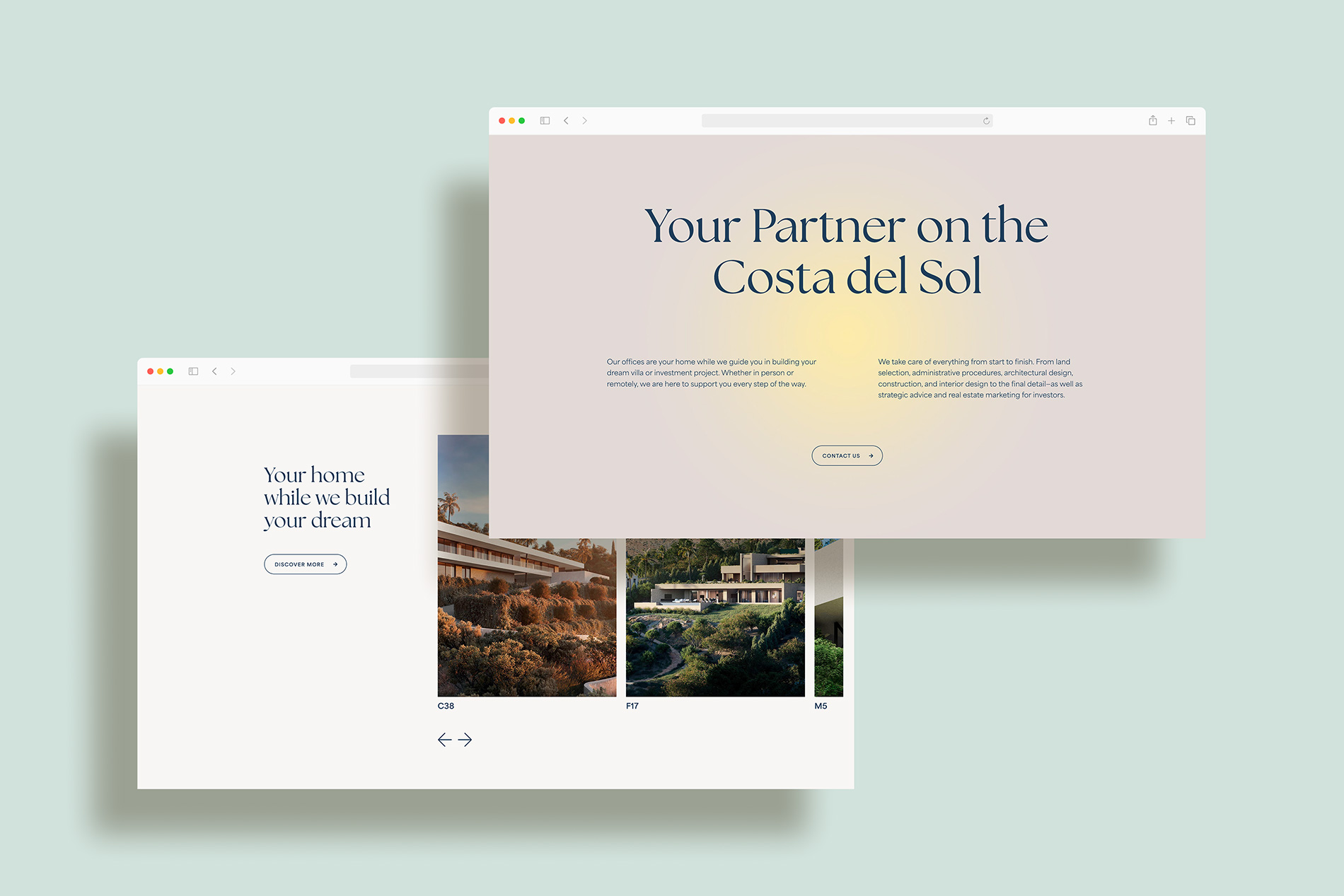 Mxin - Diseño de identidad visual y página web corporativa para IDDOMUS: arquitectura , diseño y construcción de villas de lujo en la Costa del Sol. Espacios amplios, ritmo visual suave y jerarquías claras.