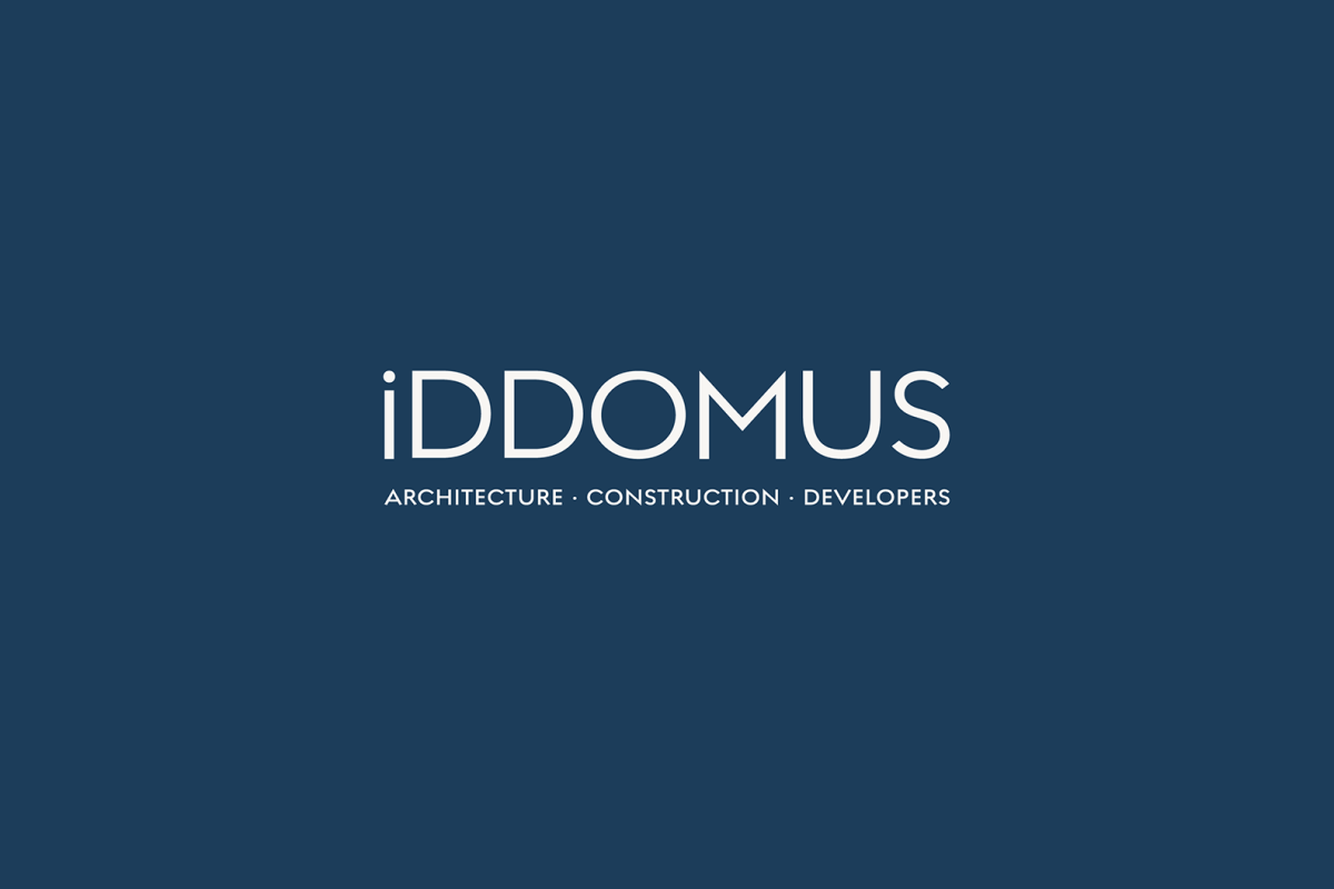 Mxin - Logotipo refinado de IDDOMUS: identidad visual de lujo diseñada para una marca especializada en villas de alta gama en la Costa del Sol. Sistema de marca elegante, estratégico y adaptable.